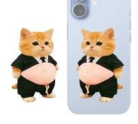 Sponge Stickers - 3D Cat Belly Fun Reusable Decals, Cute Laptop Notebook Stickers for Kids Friends, Indoor Outdoor Decoration, Fridge, Planner, Lunch Box, Water Bottle, Home and Car DIY Craft