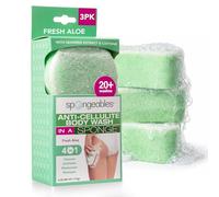Spongeables Anti Cellulite Body Wash in a 20+ Wash Sponge, Fresh Aloe, 3 Count