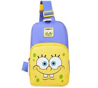 SpongeBob Bolso Bandolera con 2 Compartimentos con Cremallera para Niño