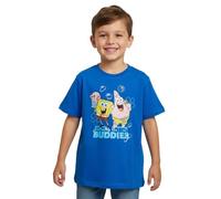 Spongebob - Camiseta de manga corta para niño, diseño de Bob Esponja, color azul, azul, 98-104