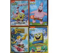 SpongeBob SquarePants 4 dvds (8hrs) collection - Sponge out of water + Deep sea games + patrick Squarepants + Christmas