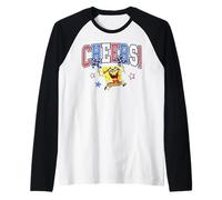 Spongebob Squarepants 4th of July Cheers! Red White & Blue Camiseta Manga Raglan