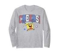 Spongebob Squarepants 4th of July Cheers! Red White & Blue Manga Larga