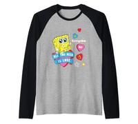 Spongebob Squarepants All You Need Is Love Camiseta Manga Raglan