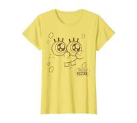 Spongebob Squarepants Bob Esponja Face Camiseta, Mujer, Limón, 3XL