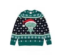 SPONGEBOB SQUAREPANTS Calamardo Verde Hombre Jersey de Navidad | Suéter de Dibujos Animados Festivo | Celebra Las Fiestas con Este Punto Inspirado en Bob Esponja | Regalo Ideal para Hombres gruñones