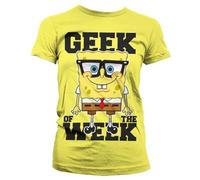 SPONGEBOB SQUAREPANTS Camiseta oficial de Geek of the Week Women, amarillo, S