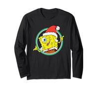 Spongebob Squarepants Christmas Cool Wink and Pose Portrait Manga Larga