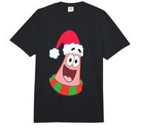 Spongebob Squarepants Christmas Santa Hat Patrick Comfort Colors Adult Heavyweight T-Shirt