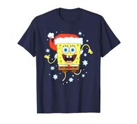 Spongebob Squarepants Christmas Santa Hat with Snowflakes Camiseta