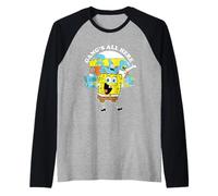 Spongebob Squarepants Gang's All Here Camiseta Manga Raglan