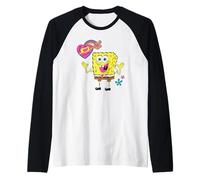 Spongebob Squarepants Heart Hands Pose Spring Camiseta Manga Raglan