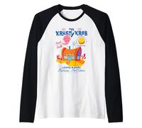 Spongebob Squarepants Krusty Krab Cartoon Illustration Camiseta Manga Raglan