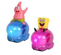 SpongeBob SquarePants Luces y sonidos alimentados por fricción, 2 unidades, Bob Esponja y Patricio, ilumina y reproduce efectos de sonido/música, creado en celebración de 20 años en el aire, gran