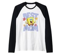 Spongebob Squarepants Mother's Day Best Mom Camiseta Manga Raglan