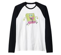 Spongebob Squarepants Naughty Jump Pose Camiseta Manga Raglan