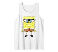 Spongebob Squarepants Nerd Glasses Big Face Camiseta sin Mangas