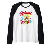 Spongebob Squarepants Normal Is Boring Colorful Heart Camiseta Manga Raglan