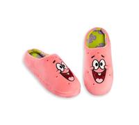 SPONGEBOB SQUAREPANTS Pantuflas rosas Patrick | Ropa de estar por casa mullida para adultos | Ropa de estar por casa con personajes de dibujos animados