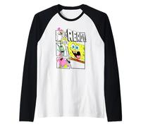 Spongebob Squarepants Patrick Sandy and Plankton Ready Team Camiseta Manga Raglan