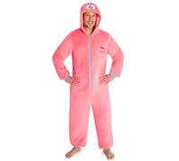 SPONGEBOB SQUAREPANTS Pijama Entero Hombre y Adolescente, S-3XL, Pijama Mono Adulto con Capucha, Regalos Hombre(L, Rosa Patrick)