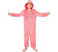 SPONGEBOB SQUAREPANTS Pijama Entero Niña y Niño 5-14 Años, Pijama Una Pieza Polar con Capucha Divertida, Regalos Originales (11-12 Años, Rosa)