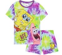 SPONGEBOB SQUAREPANTS Pijama Niña Chica Transpirable Pijama Corto Verano Divertido Ropa de Dormir Regalo para Niños (13-14 Años, Multi)