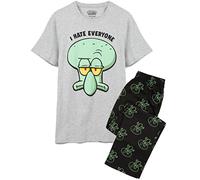 SPONGEBOB SQUAREPANTS Pijama para Hombre Adulto Squidward PJs, Gris, XXL