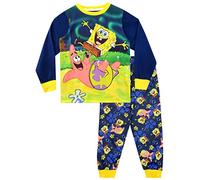 SPONGEBOB SQUAREPANTS Pijamas de Manga Larga para niños Azul 6-7 Años