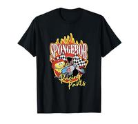 Spongebob Squarepants Racing Parts On Fire Retro Camiseta