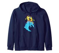 Spongebob Squarepants Rides Wave On USA Stars Inner Tube Sudadera con Capucha