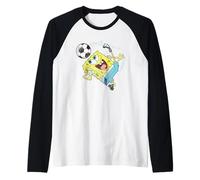 Spongebob Squarepants Soccer Futbol Kick Camiseta Manga Raglan