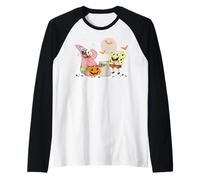 Spongebob Squarepants Spongebob and Patrick Eating Candy Camiseta Manga Raglan