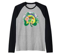 Spongebob Squarepants St. Patrick's Day Holiday Duo Portrait Camiseta Manga Raglan