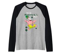 Spongebob Squarepants St. Patrick's Day Patrick Star Camiseta Manga Raglan