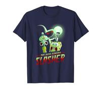 Spongebob Squarepants The Hash Slinging Slasher Spooky Camiseta, Hombre, Azul Marino, 6XL