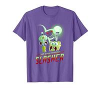 Spongebob Squarepants The Hash Slinging Slasher Spooky Camiseta, Hombre, Morado Jaspeado, 3XL