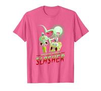 Spongebob Squarepants The Hash Slinging Slasher Spooky Camiseta, Hombre, Rosa Jaspeado, S