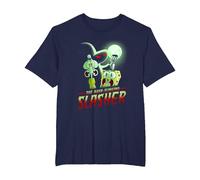 Spongebob Squarepants The Hash Slinging Slasher Spooky Camiseta, Hombre Tallas Grandes, Azul Marino, 5X Alto