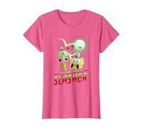 Spongebob Squarepants The Hash Slinging Slasher Spooky Camiseta, Mujer, Rosa Jaspeado, 3XL