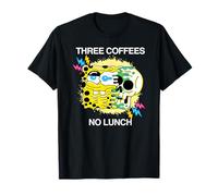 Spongebob Squarepants Three Coffees No Lunch Cool Style Camiseta