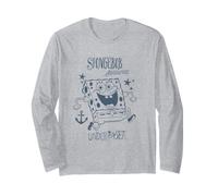 Spongebob Squarepants Vintage Ocean Blue Under The Sea Manga Larga