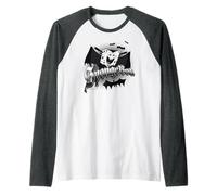 SpongeBob SquarePants Vintage Vampire Bat Halloween Cartoon Camiseta Manga Raglan
