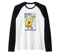 Spongebob Squarepants When Plans Get Cancelled Funny Camiseta Manga Raglan