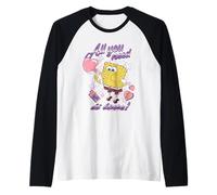 Spongebob Sweeter Than Sugar Candy Hearts Valentine's Day Camiseta Manga Raglan