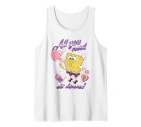 Spongebob Sweeter Than Sugar Candy Hearts Valentine's Day Camiseta sin Mangas