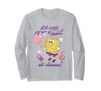 Spongebob Sweeter Than Sugar Candy Hearts Valentine's Day Manga Larga