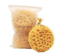 Spongentle Esponja de lufa corporal de limpieza profunda, colores naturales, para baño y ducha, múltiples texturas para una exfoliación suave y profunda, espuma generosa y rica (paquete de 3)