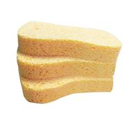 Sponges Kitchen, Natural Wood Pulp Sponge Scrubber, Dishwashing Scouring Pad, 3 Piece Woods Pulp Cotton, Removing Dirt for Countertops, Car Wash, Bathroom, Household, 5.51x3.35 Inches