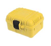 SPONGL Caja de almacenamiento para relojes, 1 compartimento para relojes, de plástico, portátil, resistente al agua, ABS, amarillo, 12*10*7cm